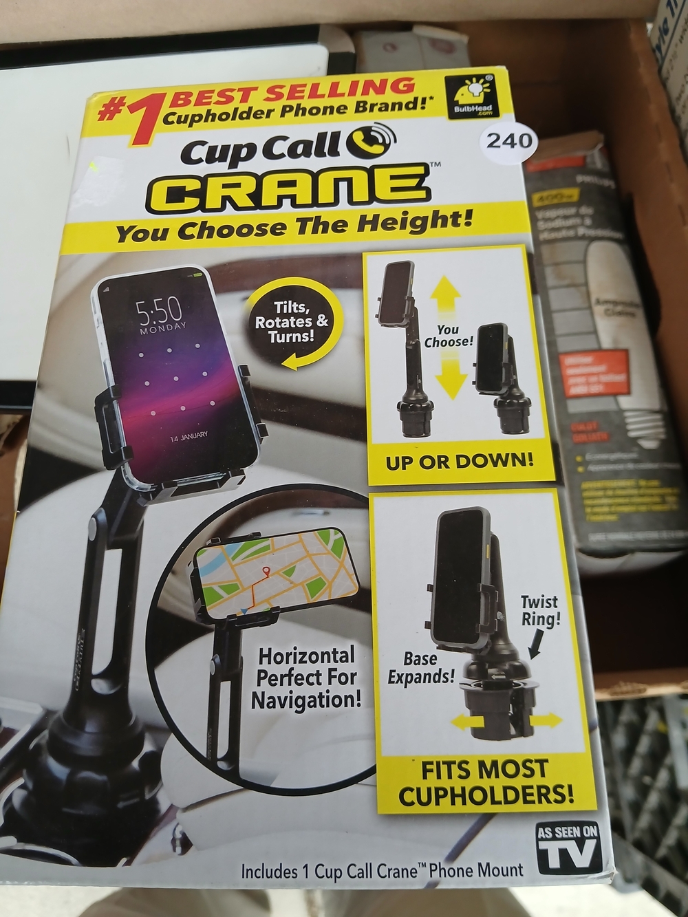 Crane Cup Call Cupholder Phone Mount - Black
